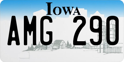 IA license plate AMG290