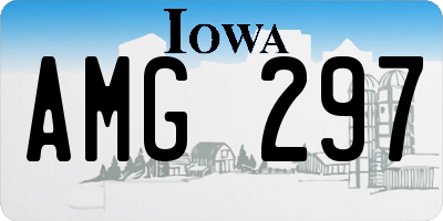 IA license plate AMG297