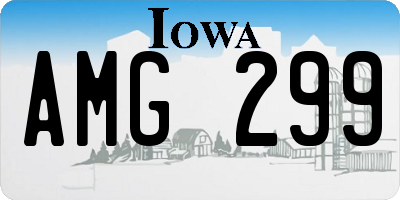 IA license plate AMG299