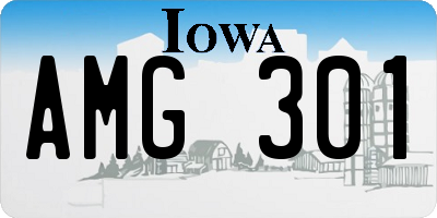 IA license plate AMG301