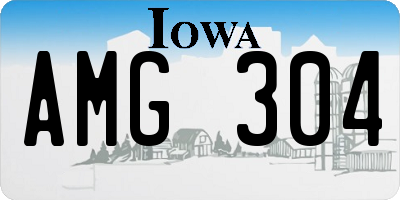IA license plate AMG304