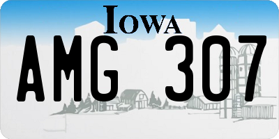 IA license plate AMG307