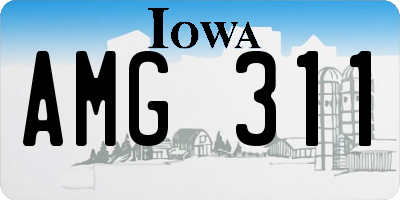 IA license plate AMG311