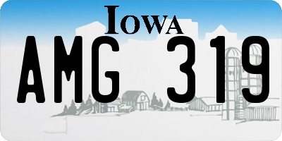 IA license plate AMG319