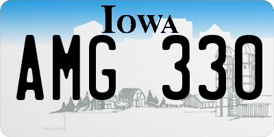 IA license plate AMG330