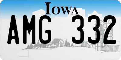 IA license plate AMG332