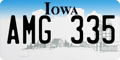 IA license plate AMG335