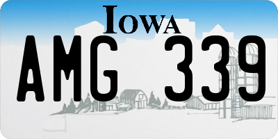 IA license plate AMG339