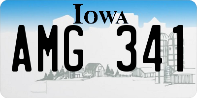 IA license plate AMG341