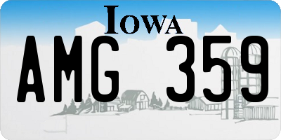 IA license plate AMG359