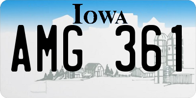 IA license plate AMG361