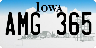 IA license plate AMG365