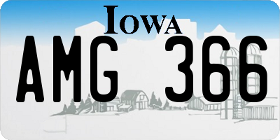IA license plate AMG366