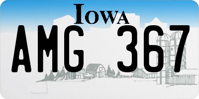 IA license plate AMG367