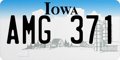 IA license plate AMG371