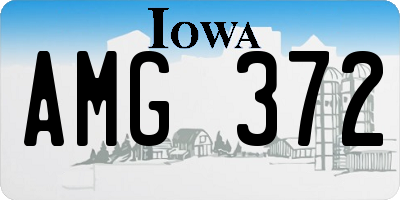 IA license plate AMG372