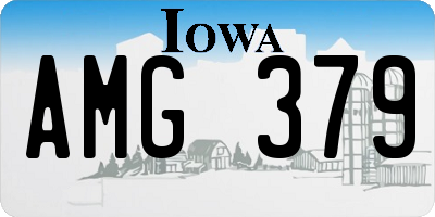 IA license plate AMG379