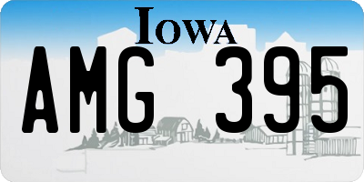 IA license plate AMG395