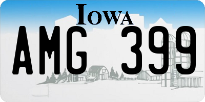 IA license plate AMG399