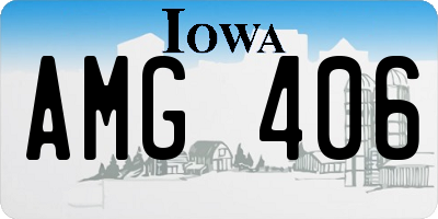 IA license plate AMG406