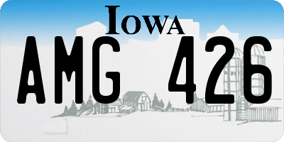 IA license plate AMG426