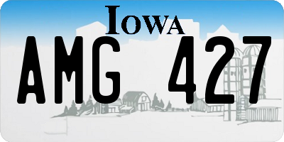 IA license plate AMG427