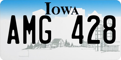 IA license plate AMG428