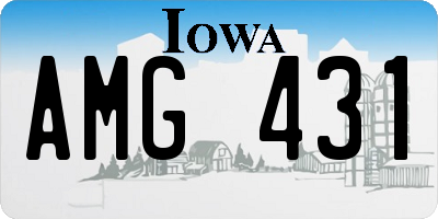 IA license plate AMG431