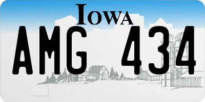 IA license plate AMG434