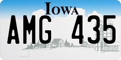 IA license plate AMG435
