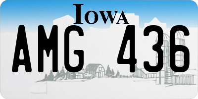 IA license plate AMG436