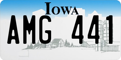 IA license plate AMG441