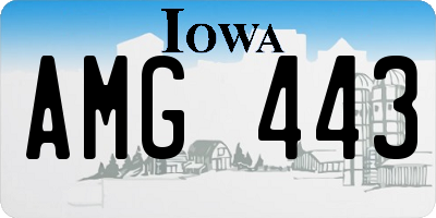 IA license plate AMG443