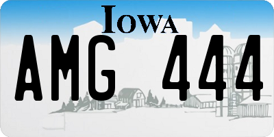 IA license plate AMG444