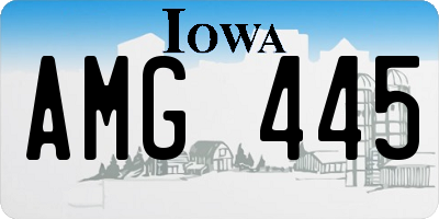 IA license plate AMG445