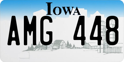 IA license plate AMG448