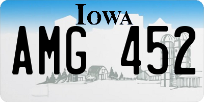 IA license plate AMG452