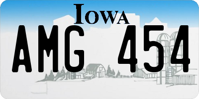 IA license plate AMG454
