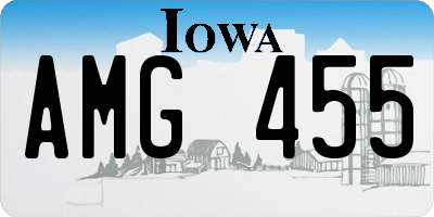 IA license plate AMG455