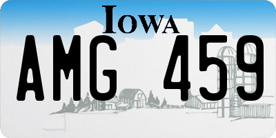 IA license plate AMG459