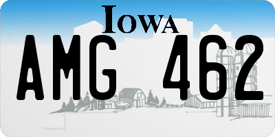 IA license plate AMG462