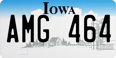 IA license plate AMG464