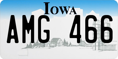 IA license plate AMG466