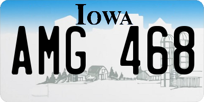 IA license plate AMG468