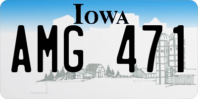 IA license plate AMG471