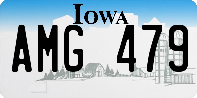IA license plate AMG479