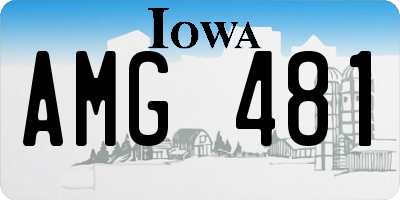 IA license plate AMG481
