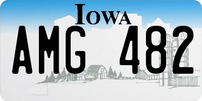 IA license plate AMG482