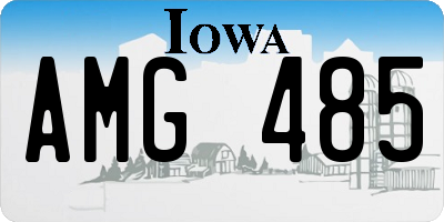 IA license plate AMG485