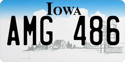 IA license plate AMG486